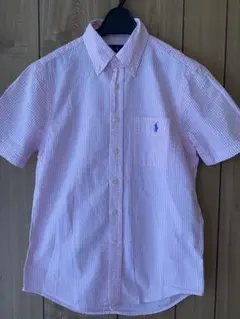 Polo Ralph Lauren 半袖シャツ ピンクストライプ XS
