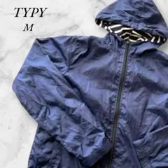 0087 TYPY マウンテンパーカー M ボーダー フード アウトドア