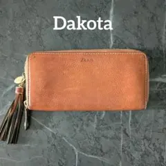 Dakota　長財布　本革　アプローズ　ラウンドファスナー　ブラウンのサムネイル