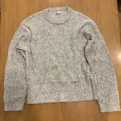 ZARA リブ編みニットセーター Mサイズ ホワイト・ブラック