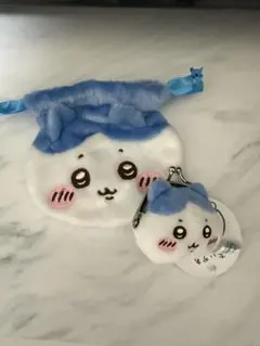 ちいかわ　ハチワレ　ポーチ、がま口財布