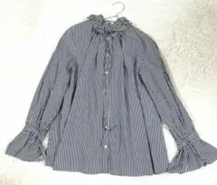 美品 IENA タイプライターフリルカラーブラウス　日本製　オーバーサイズ