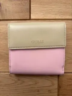 GUESS 財布　二つ折り　ピンク　ベージュのサムネイル