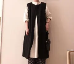 スタディオクリップ　ナチュラルジレワンピース