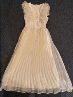 tocco closetウエストシャーリングチュールフリルプリーツワンピース M