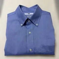 ユニクロ／スーパーノンアイロンスリムフィットボタンダウンシャツ　M