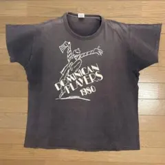 70s 80sラッセル 金タグ Tシャツ ヴィンテージ　シングルステッチ　ナス紺のサムネイル