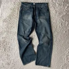 ギャップ 00s easy fit ストレート デニム 34x32 ヒゲ 縦落