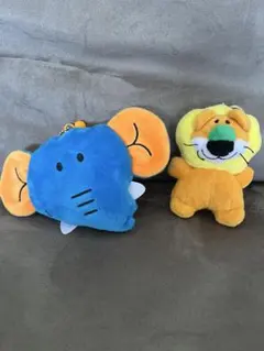 たべっ子どうぶつ　ライオン ぬいぐるみキーチェーン　ぞう　がま口　マスコット