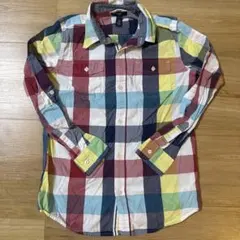 gap kids マルチカラー チェックシャツ 150