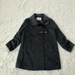 Aylesbury東京スタイル　Aラインバックルコート　裏地　ウール　グレー　M