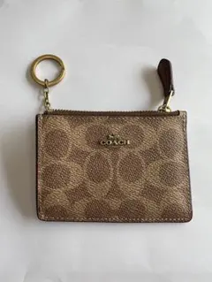 COACH コインケース小銭入れ IDケース パスケース シグネチャー ベージュ