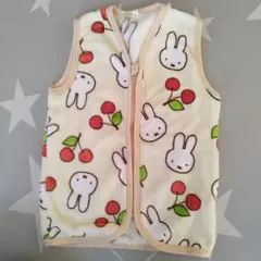 ミッフィー　フリース　ベビーベスト　スリーパー　イエロー 薄黄色