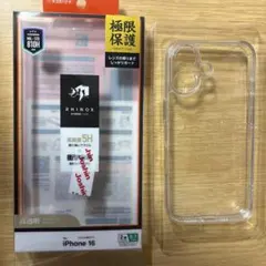 RHINOX iPhone 16用 ハイブリッドケース クリア