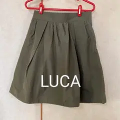 ★SALE★【新品】LUCA ルカ 膝丈 スカート 緑 カーキ グリーン Mのサムネイル