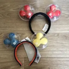 香港ディズニー　カチューシャ　バルーン　ミッキー　風船　ファンキャップ　新品