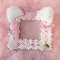 ホイップデコ トレカケース 量産型 リボン ハート 平成女児 ピンク いちご