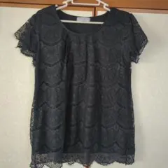 THEORIA ブラック レース トップス