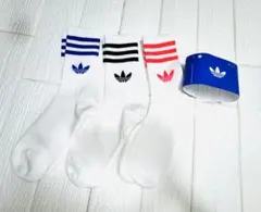 アディダス ストライプソックス 3足セット22-24cm