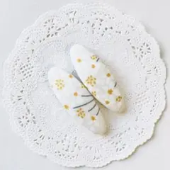 パッチンピン 2個セット lace flower＊ハンドメイド