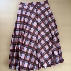ZARA WOMAN チェック柄プリーツスカート Sサイズのサムネイル
