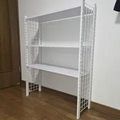 120*100cm ホワイト スチールラック 3段 メタルラック 収納棚のサムネイル