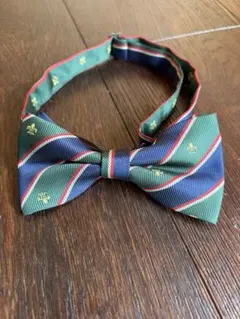 緑と青のストライプ 蝶ネクタイ