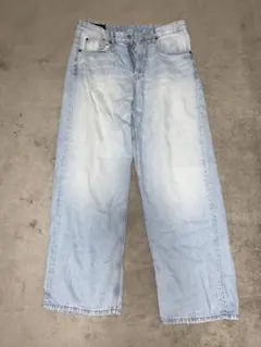 【美品】ZARA ライトブルー ワイドデニム