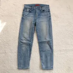 【RED CARD】ストレートデニム パンツ ダメージ加工(23) ブルー