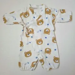 ベビー 甚平 60cm 70cm クマ柄 男の子 女の子 夏祭り