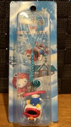 平成レトロ ハローキティ ご当地 根付け ストラップ 雪だるま マフラー