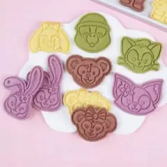 新品未使用◇ ダッフィーフレンズ 顔のみ 7個セット クッキー型 お菓子作り
