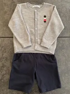 ファミリア　グレー　カーディガン　ショートパンツ100 セット
