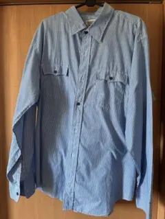 Levi's 青ストライプ 長袖シャツ XL