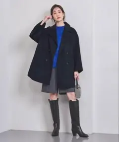 23AW 美品 ユナイテッドアローズ リバー ミドル テーラードコート 38