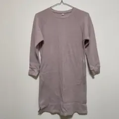 値下げ！ワッフル生地 長袖ワンピース 140 キッズ