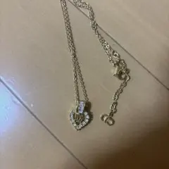 Christian Dior ネックレス ハート ラインストーン