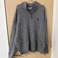 U.S. POLO ASSN. グレー ジッパーセーター Mのサムネイル