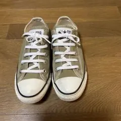 コンバースALL STAR オリーブカーキ キャンバス スニーカー22.5cm