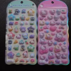 ハローキティ はぴだんぶい コットンパフィーシール サンリオ