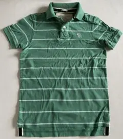 希少00s ◇アバクロ ポロシャツ S紺 マッスルフィット 半袖 92 鹿の子 