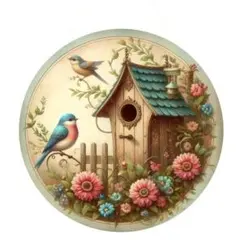 鳥　花　置物　壁掛け　インテリア　新品　匿名配送　送料無料　アルミ　風水