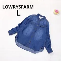 ローリーズファーム デニムシャツ 羽織 ロールアップ 2WAY L レディース