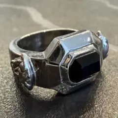 VERSACE ブラックストーン リング 8-9号のサムネイル
