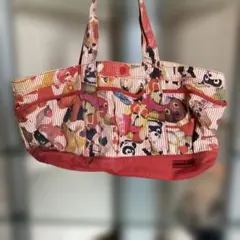 mucha chacha トートバッグ ストライプ アニマル柄