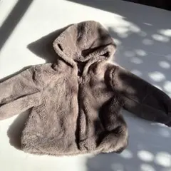 子供服Petit main フリースジャケット 90cm グレージュ