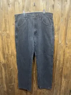 RUSTLERブラック ストレートデニム 34 x 30