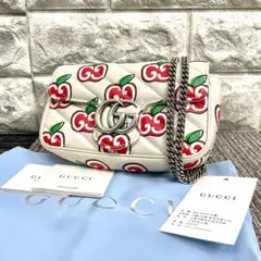 超美品　GUCCI　グッチ　GGマーモント　チェーン　ショルダーバッグ