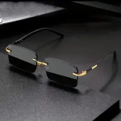 ★サングラス❗イカツイ❗ゴールド❗スクエアサングラス【新品】