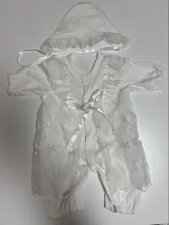 西松屋　セレモニードレス ベビードレス　退院着　刺繍とレース付き